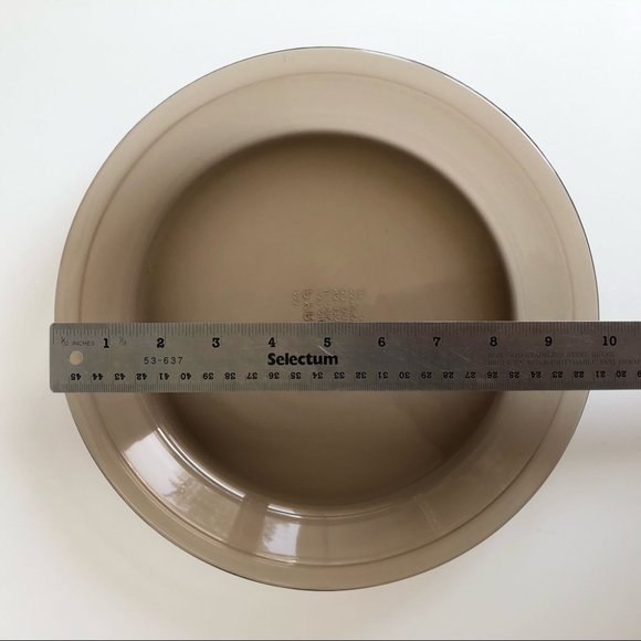 Pyrex 209 Brown Tinted Glass Pie Pan Plate 9” - Picture 5 of 7